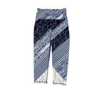 Athleta Women's Indigo Geo Print Capri Leggings Size XXS